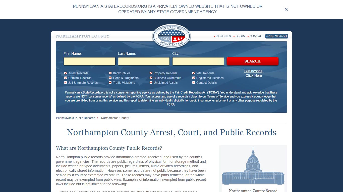 Northampton County Arrest, Court, and Public Records